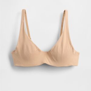 Gapbody Organic Stretch Cotton Unlined Bra - Nude Beige